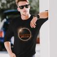 Total Solar Eclipse 2024 Illinois Pennsylvania Ohio New York Long Sleeve T-Shirt Gifts for Him