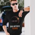 Total Solar Eclipse 2024 Totality San Antonio Texas Long Sleeve T-Shirt Gifts for Him