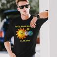 Total Solar Eclipse April 08 2024 Twice In Lifetime Long Sleeve T-Shirt Gifts for Him