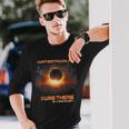 Total Solar Eclipse Cityscape Watertown New York Ny Long Sleeve T-Shirt Gifts for Him