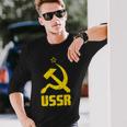 Udssr Used Look Hammer & Sickle Soviet Union Red Langarmshirts Geschenke für Ihn