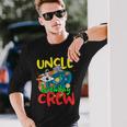 Uncle Birthday Crew Outer Space Planets Universe Party Long Sleeve T-Shirt Gifts for Him