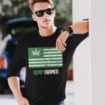 Usa Hemp Farming Organic Horticulture Hemp Farmer Long Sleeve T-Shirt Gifts for Him