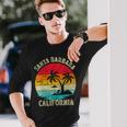 Vacaciones Familiaresintage Retro California Santa Barbara Beach Camiseta de manga larga Regalos para él