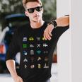 Vacaciones Turista Traductor Icono Deiaje Barrera Lingüíst Camiseta de manga larga Regalos para él