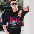 Vacation Souvenir Palm Tree Mazatlan Long Sleeve T-Shirt Gifts for Him