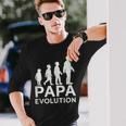 Vater Evolution Silhouette Papa Evolution Langarmshirts Geschenke für Ihn