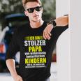 Vater Stolzer Papaatertag Spruch Sprüche Geschenkidee Langarmshirts Geschenke für Ihn