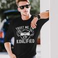 Vertrauen I'm Koalified Lustiger Koala Koala-Liebhaber Papa-Witz Langarmshirts Geschenke für Ihn