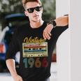 Vintage 1966 Retro Cassette Tape 57 Years Old 57Th Birthday Long Sleeve T-Shirt Gifts for Him