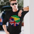Vintage British & Guyanese Flags Uk And Guyana Long Sleeve T-Shirt Gifts for Him
