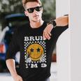 Vintage Bruh I'm 9 It's My 9Th Birthday 9 Year Old Birthday Long Sleeve T-Shirt Gifts for Him