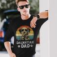 Vintage Dalmatian Dad Dog Lovers Father's Day Long Sleeve T-Shirt Gifts for Him