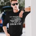Vintage Let Your Boys Be Country Flag Usa Country Music Long Sleeve T-Shirt Gifts for Him