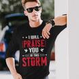 Vintage Praise You In This Storm Lyrics Casting Crowns Jesus Long Sleeve T-Shirt Gifts for Him