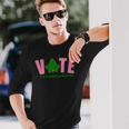 Vote Its A Serious Matter Pink And Green Long Sleeve T-Shirt Gifts for Him