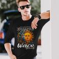 Waco Texas 2024 Total Solar Eclipse Cosmic April 8 Souvenir Long Sleeve T-Shirt Gifts for Him