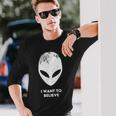 I Want To Believe Alien Alien Alien Langarmshirts Geschenke für Ihn