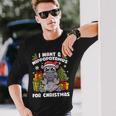 I Want A Hippopotamus For Christmas Hippo Christmas Long Sleeve T-Shirt Gifts for Him