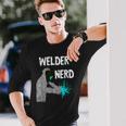 Welding Nerd Welder Helmet Weld Metal Workers Slworkers Long Sleeve T-Shirt Gifts for Him