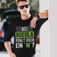 Witziges Spruch Langarmshirts - Fehlt bei Rucola ein M?”, Humorvolles Mode Geschenke für Ihn