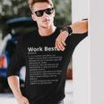 Work Bestie Definition Description Camiseta de manga larga Regalos para él