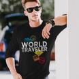 World Traveler Passport Stamp For And Women Long Sleeve T-Shirt Gifts for Him
