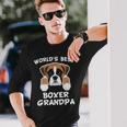 World's Best Boxer Grandpa Dog Granddog Long Sleeve T-Shirt Gifts for Him