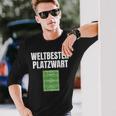 Worlds Best Platzwart Greenkeeper Football Pitch Langarmshirts Geschenke für Ihn