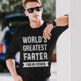 World's Greatest Farter I Mean Father Dad Vintage Look Long Sleeve T-Shirt Gifts for Him