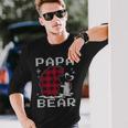 Xmas Papa Bear Pyjama Rot Büffel Plaid Eisbär Weihnachten Langarmshirts Geschenke für Ihn