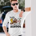 100Th Days Of School Baseball Football 100 Days Of School Long Sleeve T-Shirt Gifts for Him