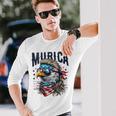 4Th Of July Patriotic Eagle July 4Th Usa Murica Long Sleeve T-Shirt Gifts for Him