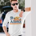 Aloha Hawaii Vintage Beach Summer Surfing 70S Retro Hawaiian Long Sleeve T-Shirt Gifts for Him