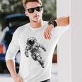 Astronauta Gráfico Espacio Motivo Astronauta Camiseta de manga larga Regalos para él