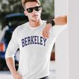 Berkeley California Ca Varsity Style Navy Blue Text Long Sleeve T-Shirt Gifts for Him