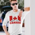 Canadian Canada Flag Excavator Langarmshirts Geschenke für Ihn