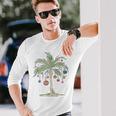 Christmas In July Aloha Tropical Xmas Holiday Beach Hawaiian Long Sleeve T-Shirt Gifts for Him