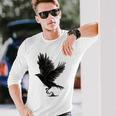 Cuervo Pájaro Cuervo Tatuaje Camiseta de manga larga Regalos para él