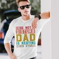 Don't Distortion Papa Ruht Seine Augen Gray Langarmshirts Geschenke für Ihn