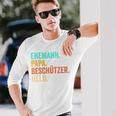 Ehemann Papa Beschützer Heldatertag Langarmshirts Geschenke für Ihn