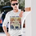 My Food Pyramid Eat Meat Repeat Retro Vintage Bbq Joke Long Sleeve T-Shirt Gifts for Him