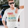 Franzi The Man The Myth The Legend Lustiges Geschenk Franzi Langarmshirts Geschenke für Ihn