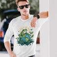 Frog Earth Day Frog Earth Day Green Themed Long Sleeve T-Shirt Gifts for Him
