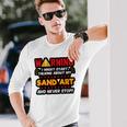 Sand Art Sculptor Beach Artist Saying Joke Graphic Long Sleeve T-Shirt Gifts for Him