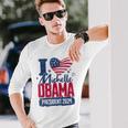 I Heart Michelle Obama 2024 For President Retro Election Long Sleeve T-Shirt Gifts for Him