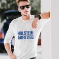 Holstein Football Kicken Fan Kiel Stadium Blue Gray Langarmshirts Geschenke für Ihn