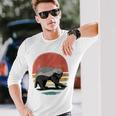 Honey Badger Retro Style Wild Animal Lover Zookeeper Long Sleeve T-Shirt Gifts for Him