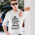 Keep Calm And Let David Handle It Name Long Sleeve T-Shirt Gifts for Him