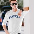 Kentucky Varsity Style Vintage Grey Long Sleeve T-Shirt Gifts for Him